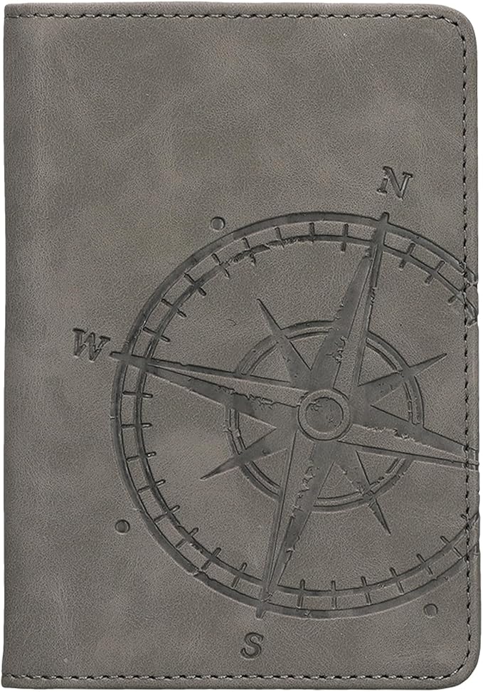 kwmobile Registration and Insurance Holder - Car Document Holder for Vehicle Documents and Cards - PU Leather with Design - Grey