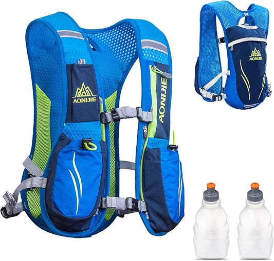 YAPJEB Running Hydration Vest Lightweight Water Pack for Men Women 5L 5.5L Backpack for Marathon Trail Race Hiking Cycling Camping Jogging