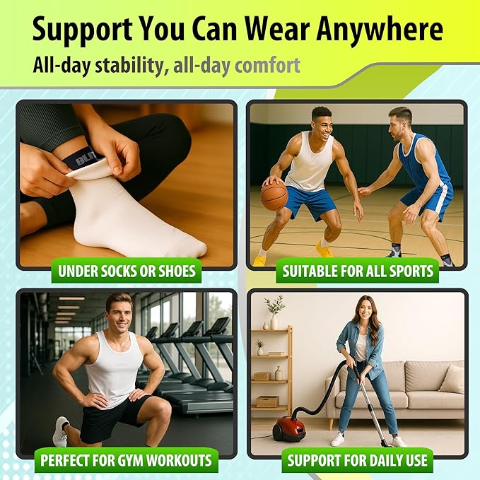 Compression Socks for Plantar Fasciitis, Achilles Tendonitis, Arthritis Relief, Ankle Brace Compression Sleeve with Foot Arch Support, Ankle Wrap for Women, Men, Swelling & Heel Pain White L-XL