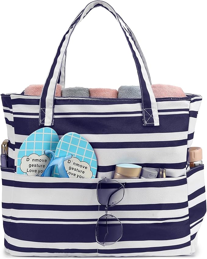 Bluboon Waterproof Beach Tote Pool Bags for Women Ladies Extra Large Carry On Bag With Wet Compartment for Weekender Travel