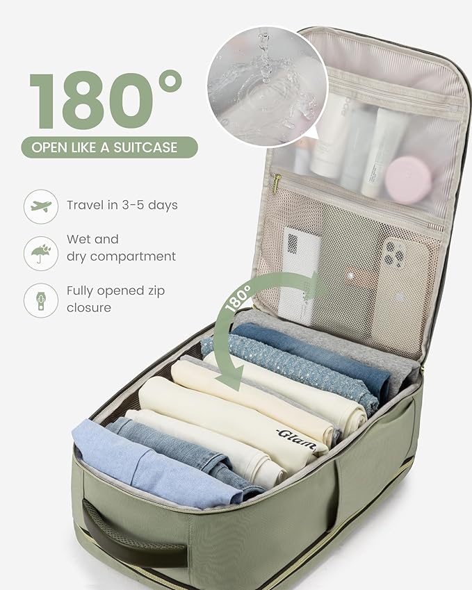 LOVEVOOK Travel Backpack for Women & Men - 17.3 Inch Carry On Backpack & Personal Item Backpack for Airlines, Spacious and Durable Design, with 3 Packing Cubes