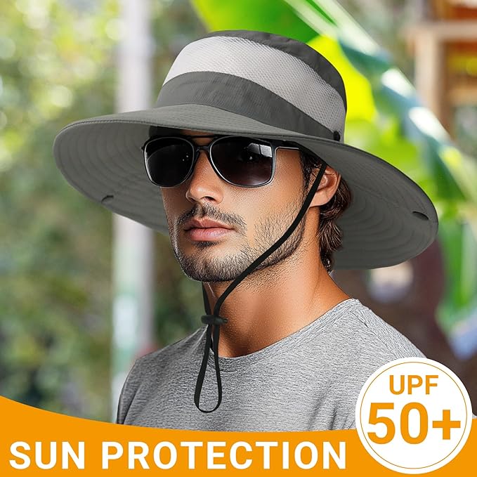 PFFY Sun Bucket Hats for Women Men UV Protection Wide Brim Fishing Hat Beach Outdoor Essentials