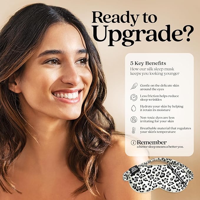 TheSleepGuard Pure Silk Sleep Mask [100% 6A Mulberry Silk, 22 Momme] Light Blocking Travel Essentials. Eye Masks for Sleeping. Black Oeko-Tex Blindfold. Eye Covers for Men & Women