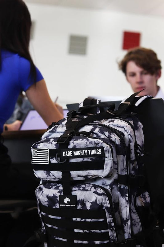 AMERICANPHOENIX 45L Elite Tactical Backpack | 3X Stronger Work & Military Backpack | Water Resistant and Heavy Duty | 3 Day MOLLE Bug Out Bag (Black Ice)