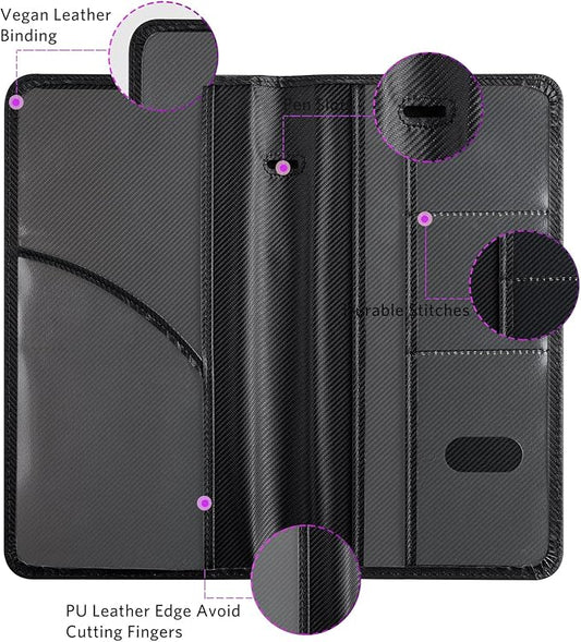 CoBak Car Registration and Insurance Holder - Vehicle Glove Box Car Organizer,Auto Truck Comparment Accessories Case with Magnetic Closure for Driver License,Cards