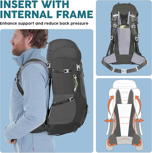 N NEVO RHINO Internal Frame Hiking Backpack 50/60/65/70/80L, Mountain Climbing Camping Backpack Daypack Waterproof Rain Cover | Mountain Climbing, Camping Backpack, Daypack, Waterproof, Rain Cover