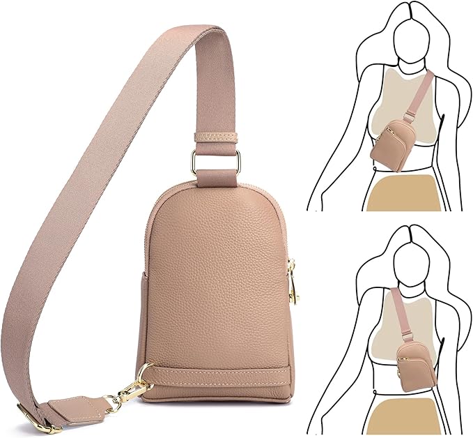 INICAT RFID Blocking Sling Bag Anti Theft Crossbody Bags Women Valentine's Day Gifts Travel Purses Vegan Leather