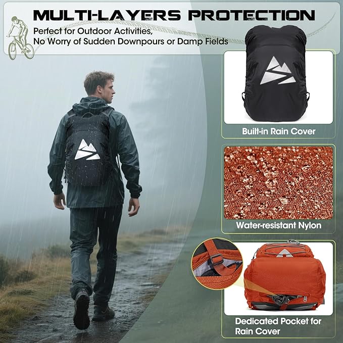 Hydration Backpack with Water Bladder, 18L Lightweight Hiking Backpack for Women&Men Small Insulated Hydration Water Pack for Hiking, Running, Cycling, Biking