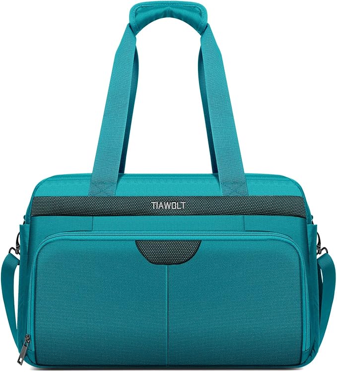 Carry-On Luggage Travel Duffle Bag Carry on Duffle Airline Approved Expandable Travel Duffle, Weekender Bag for Men and Women with Wet Pocket Large Compartment, Green