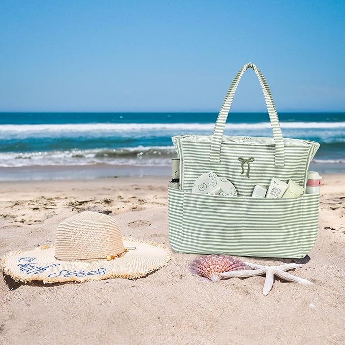 Beach Pool Bags Tote for Women Ladies Large Gym Tote Carry On Bag With Wet Compartment for Weekender Travel Waterproof