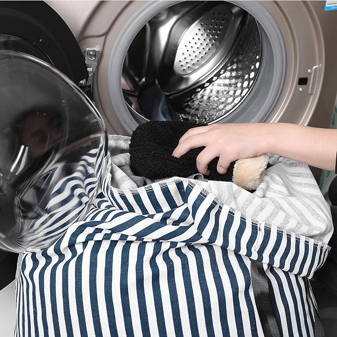 SWISSELITE Laundry Bag with Handle and Drawstring, Large Heavy Duty Laundry Bag, 28 x 40 Inches Travel Dirty Clothes Bag for Laundromat and Household