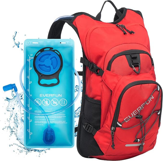 Everfun Hydration Backpack 18L with Water Bladder 2L/3L Hiking Water Backpack Women Men Hydration Pack Insulated Lightweight Day Hydropack with Storage for Hiking, Biking, Running, Festival