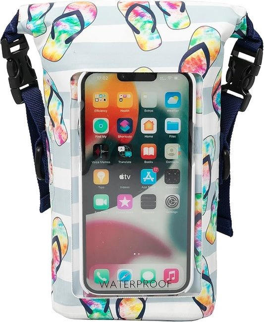 geckobrands Waterproof Phone Tote with 2L Dry Bag and Adjustable Strap – Protect Your Phone and Valuables While on The Go