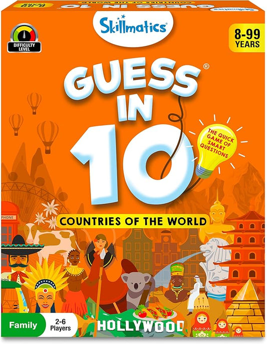 Skillmatics Guess in 10 Countries of The World, Perfect for Boys, Girls, Kids & Families Who Love Card Games, Educational Toys, Travel Games, Trivia, Gifts for Ages 8, 9, 10 & Up