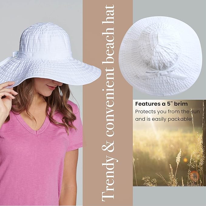 San Diego Hat Company Women's Ribbon Large Brim Hat