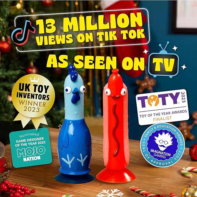 Big Potato Chicken vs Hotdog: Funniest Party Game You'll Ever Play | Flippin' Fun for Family, Adults and Kids - Perfect Christmas Game | Bonus Content Included