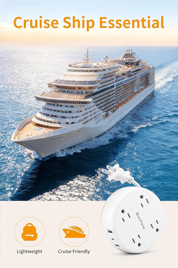 Japan Travel Adapter with USB C, US to Japan Plug Adapter with 4 Outlets 3 USB Ports, Type A Outlet Adapter for US to China Mexico Philippines Canada Peru Thailand Vietnam (White)