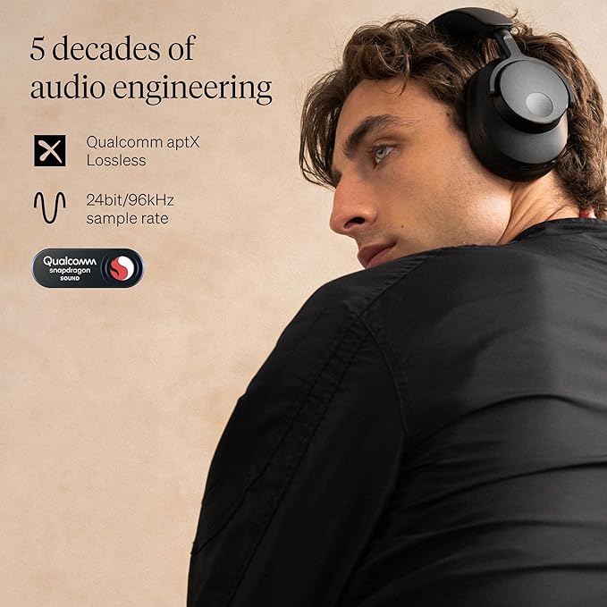 Cambridge Audio Melomania P100 SE Headphones - Bluetooth, Active Noise Cancelling with Hi-Fi Sound, 100 Hour Playback with User Replaceable Battery, Gaming Mode and Carry Case - Black