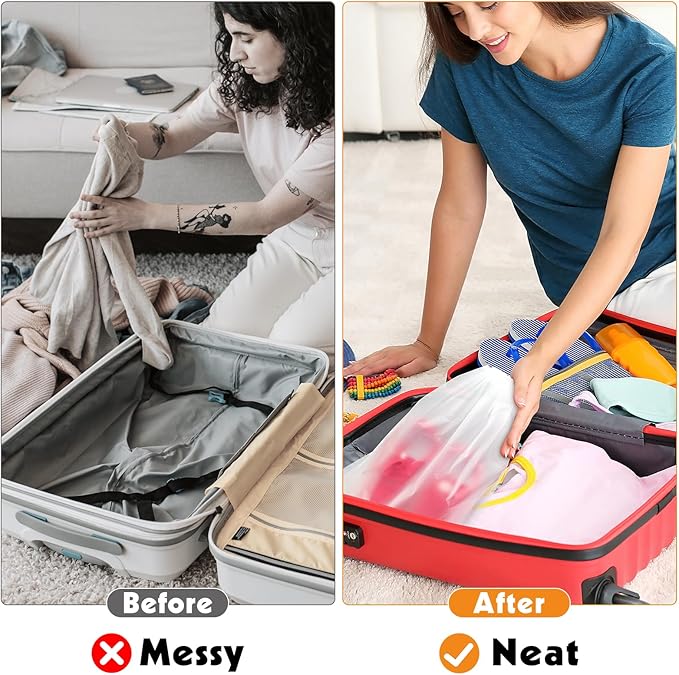 25 Pack Shoe Bags for Travel, 15.7" x 11.8" Large Clear Travel Shoe Bag Vacation Essentials Cruise Essentials Portable Drawstring Packing for Men & Women