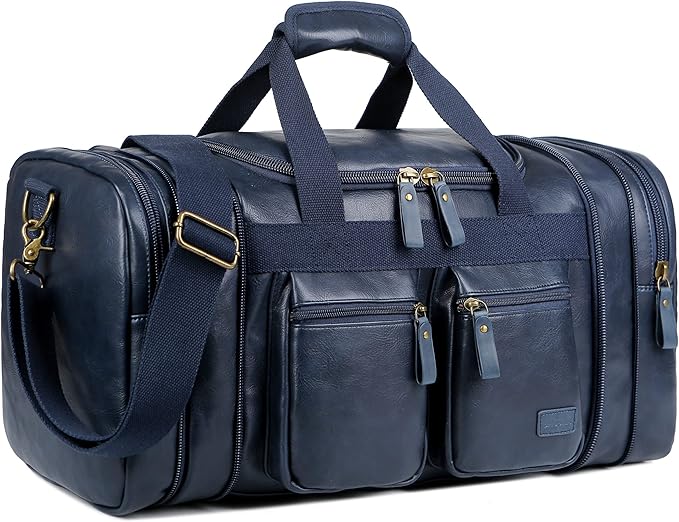 Vegan Leather Travel Duffel Weekender Bag Carry on Overnight Bag Sports Duffel bag For men and Women HB-21