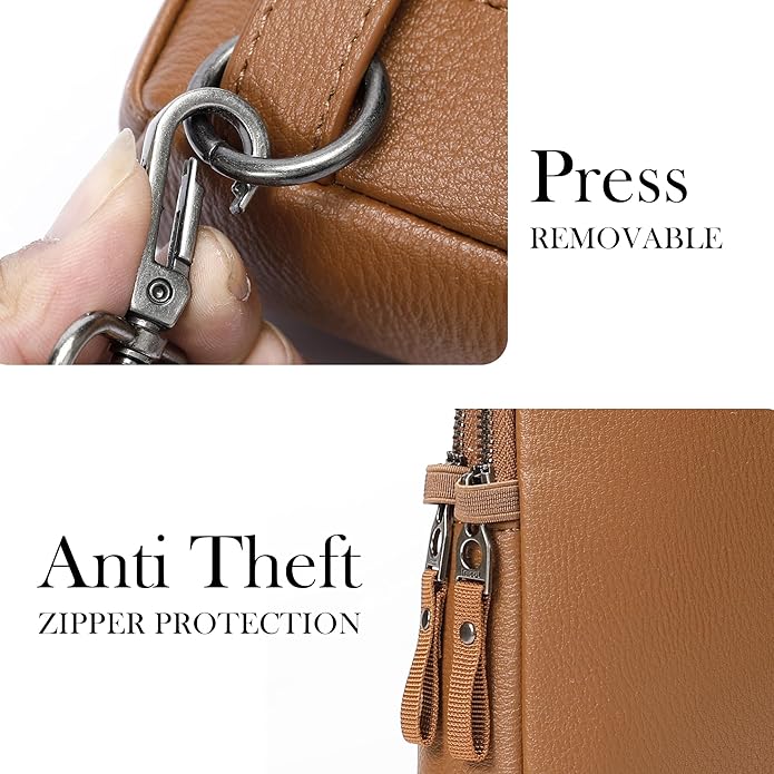 INICAT Travel Small Crossbody Sling Bags Women Cross Body Purses Passport Holder Vegan Leather Fanny Packs Birthday Gifts