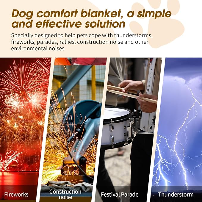 yescool Weighted Blanket for Dogs, 7 lb Thunder Blankets Shirt for Dogs, 40 x 60 inch Large Puppy Blanket for 65-100lb, Weighted Pet Blankets for Thunderstorms, Fireworks and Construction Noise, Moss