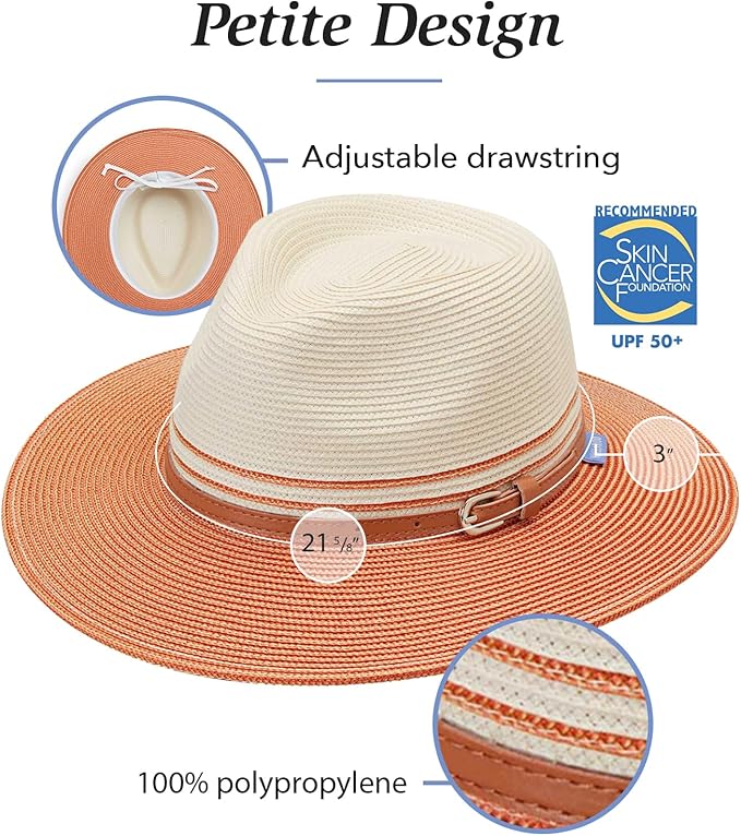 Wallaroo Hat Company Women’s Kristy Fedora – Small (Petite) or Medium | UPF 50+ | UV Sun Protection Hat | Packable Design