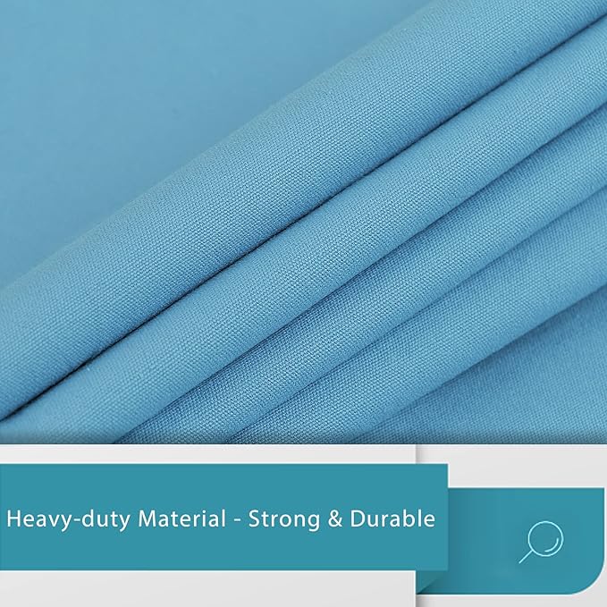 LOLOMLO Extra Large Canvas Laundry Bags with Handles & Drawstring Closure, Heavy Duty Tears Resistant Clothes Storage Travel Bags,25.5"x34",Sky Blue