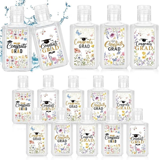 50 Pcs Mini Hand Sanitizer Bulk Bible Verse Hand Sanitizer Religious Inspirational Favors 1fl oz Travel Size Hand Soap Gift for Party Favors (Graduation, Wild)