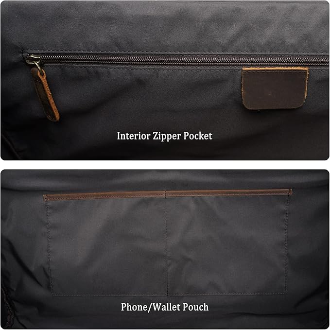 Polare 26" Leather Duffel Weekender Travel Bag For Men With Full Grain Cowhide Leather 56L