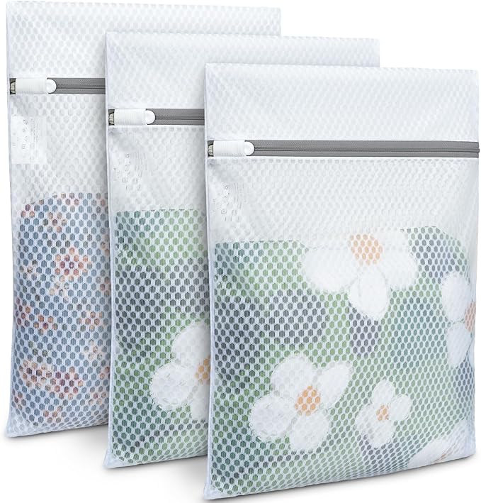BAGAIL Laundry Bags Mesh Wash Bag for Intimates Lingerie and Delicates,3Pcs(Honeycomb,3M)