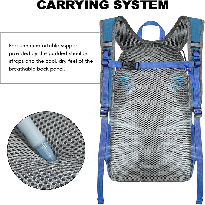 Seektop 20L Foldable Waterproof Hiking Backpack, Ultralight Small Lightweight Daypack Packable Backpack for Men Woman