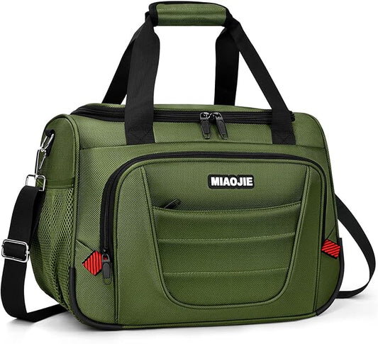 Underseat Carry On luggage Bag Airplanes Personal Item Bags, Gym Bag for Men Weekender Overnight Travel Tote Bag Shoulder Small Softside Carry on Luggage Travel Duffel Bags For Men,16 IN Green