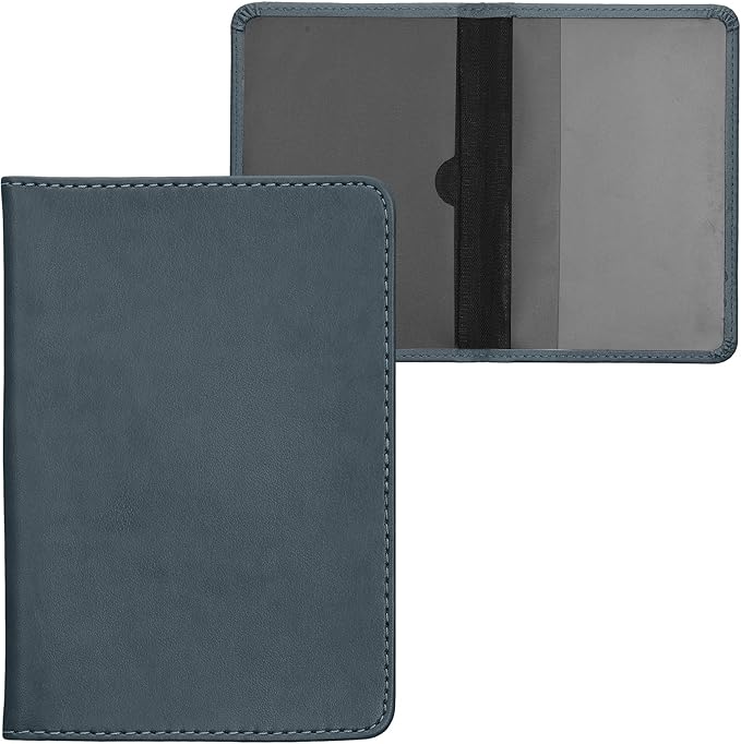 kwmobile Registration and Insurance Holder - Car Document Holder for Vehicle Documents and Cards - PU Leather - Black