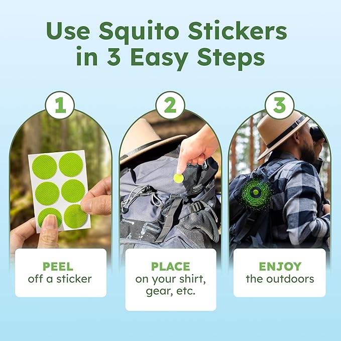 BugMD Squito Stickers Mosquito Repellent Patch for Adults (234 Stickers), Safe & Effective Insect Repellent Patches for Toddlers, Kids, Camping, Beach & Outdoor Essentials