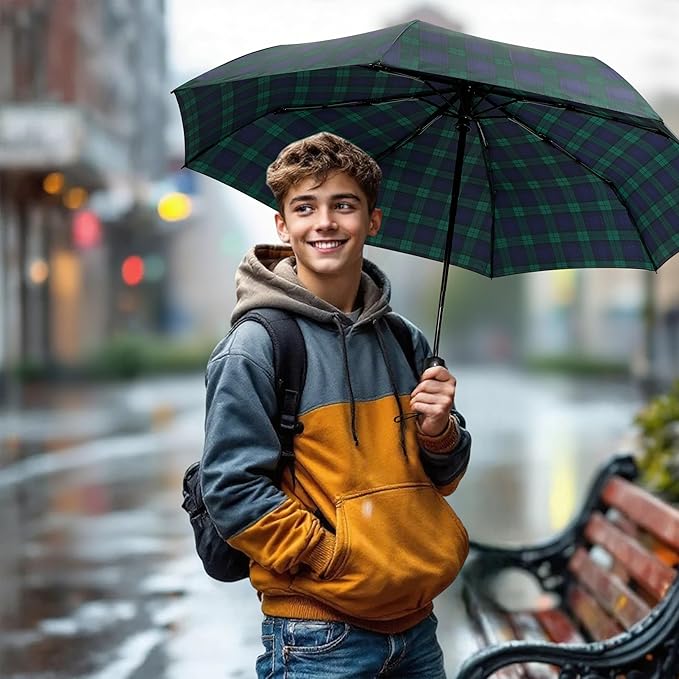 SoulRain Travel Umbrella - Compact Umbrella for Rain - Perfect Large Auto Folding Umbrella - Ideal Car umbrella, Small umbrella, and Travel Companion