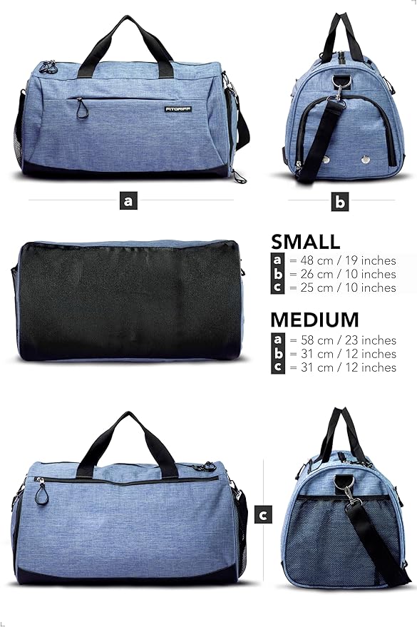 Fitgriff® Gym Bag for Men & Women with Shoe & Wet Compartment - Duffle Bag for Travel, Sports, Fitness & Workout