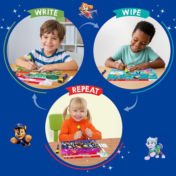 Skillmatics Search and Find PAW Patrol Educational Game - Reusable Preschool Learning Activities, Perfect for Toddlers & Kids Who Love Toys, Art & Crafts, Gifts for Boys & Girls Ages 3, 4, 5, 6