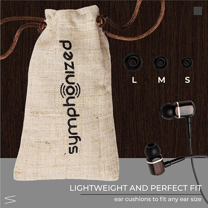 Symphonized Wired Earbuds with Microphone – 90% Noise Cancelling Ear Buds with Mic, in Ear Headphones Wire for Computer & Phone, Earphones 3.5 mm Jack