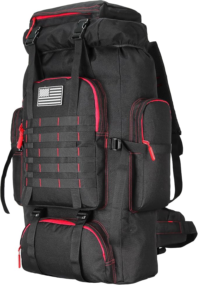 W WINTMING Hiking Backpack for Men 70L/100L Camping Backpack Military Rucksack Molle 3 Days Assault Pack for Climbing | Camping Backpack, 3 Days Assault Pack, for Climbing