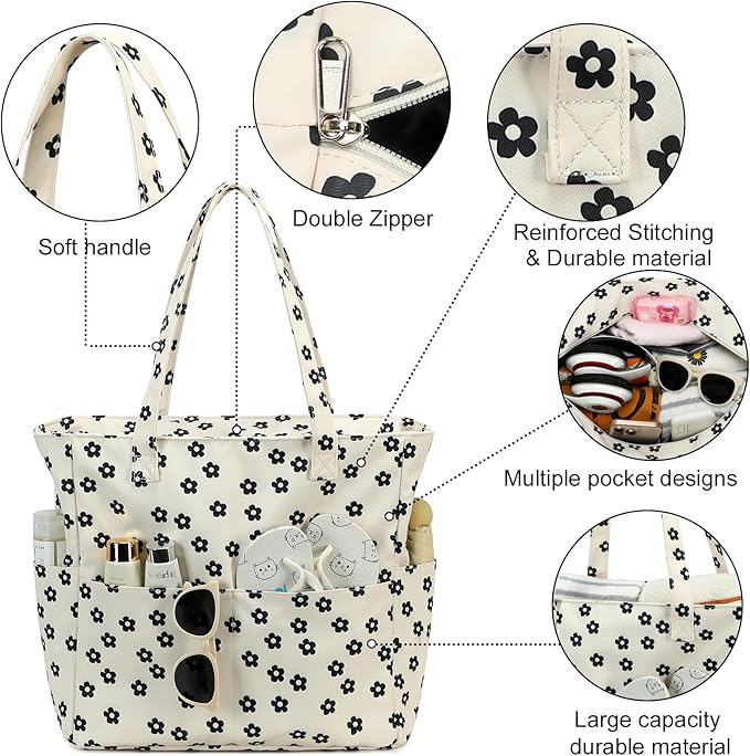 Bluboon Waterproof Beach Tote Pool Bags for Women Ladies Extra Large Carry On Bag With Wet Compartment for Weekender Travel