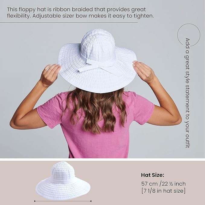 San Diego Hat Company Women's Ribbon Large Brim Hat