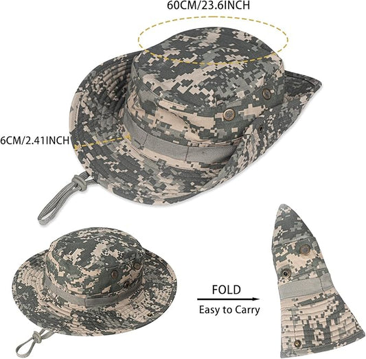 Sun Hats for Men Women Boonie Hat UPF 50+ Bucket Hat Wide Brim UV Protection Fishing Hiking Safari Outdoor Hats