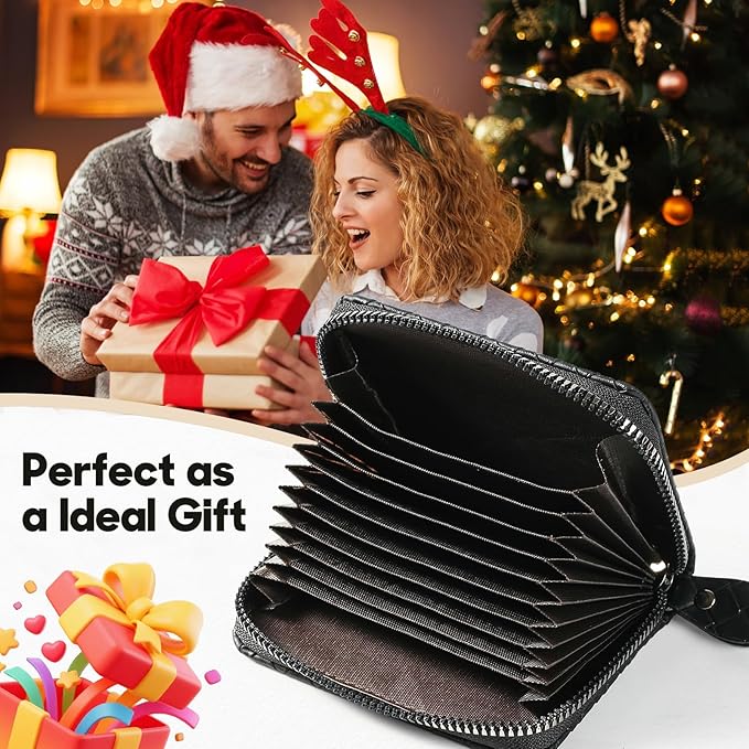 Amazerbst 2 Pack Credit Card Holder,Credit Card Wallet,Gift Card Holder for Women Men