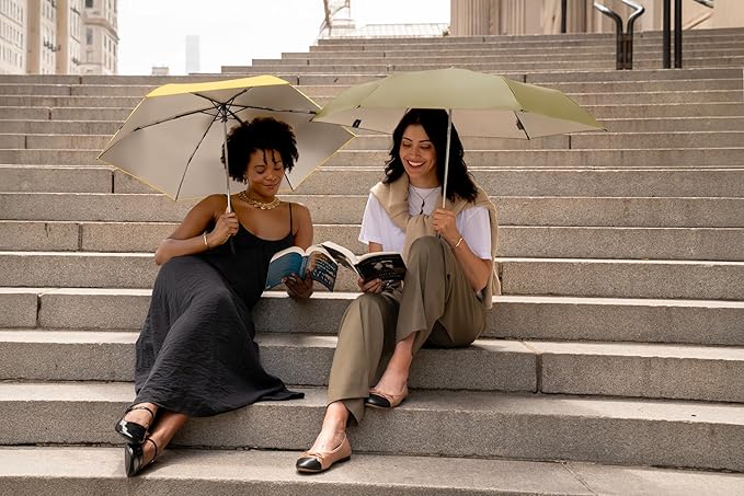 ShedRain Super-Slim Compact Travel Umbrella – Auto Open & Close Sun Protection Design, Lightweight Portable Wind-Resistant Model with UPF 50+ UV Block, 42" Arc & 10.5" Folded Size