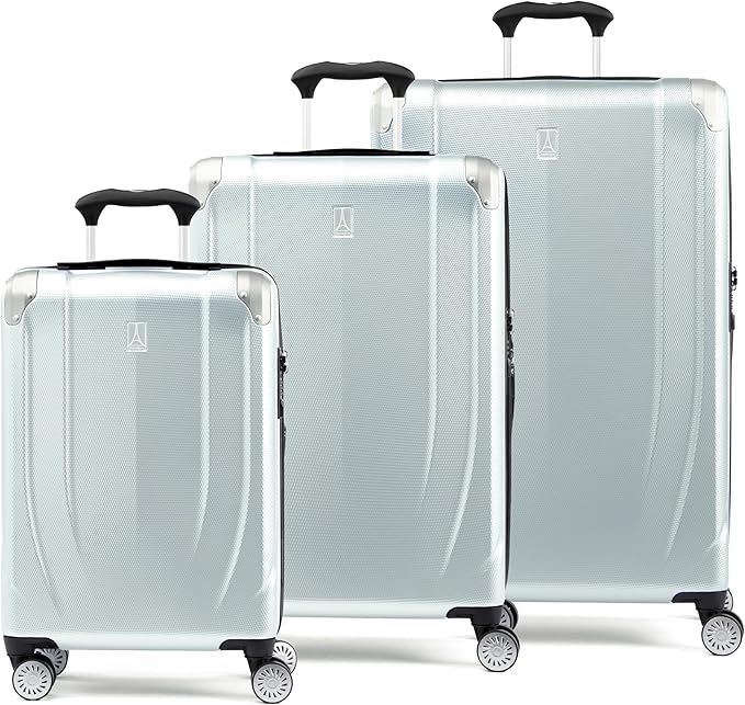 Travelpro Pathways 3 Hardside Expandable Luggage, 8 Spinner Wheels, Lightweight Hard Shell Suitcase, Cloud Grey, 3 Piece Set (21/25/28)