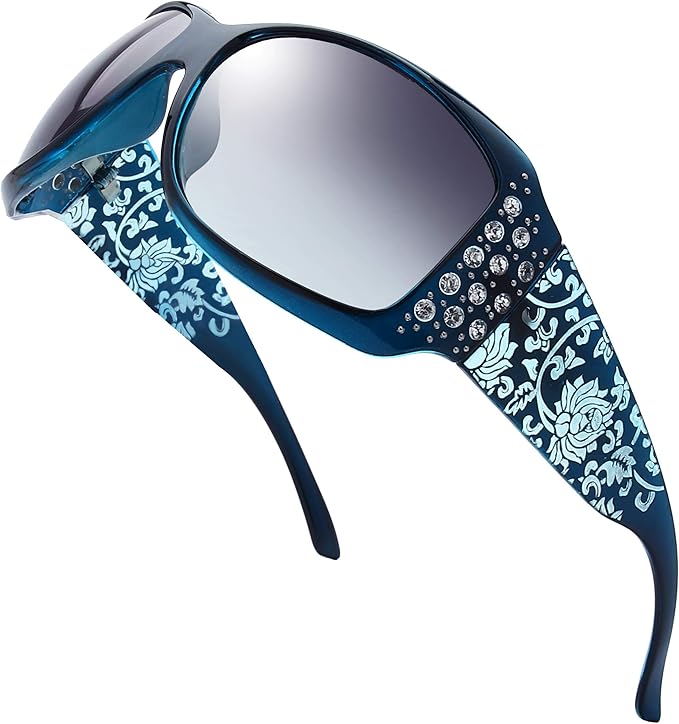 The Fresh Trendy Classic Women Hot Fashion Rhinestones Sunglasses with Gift Box