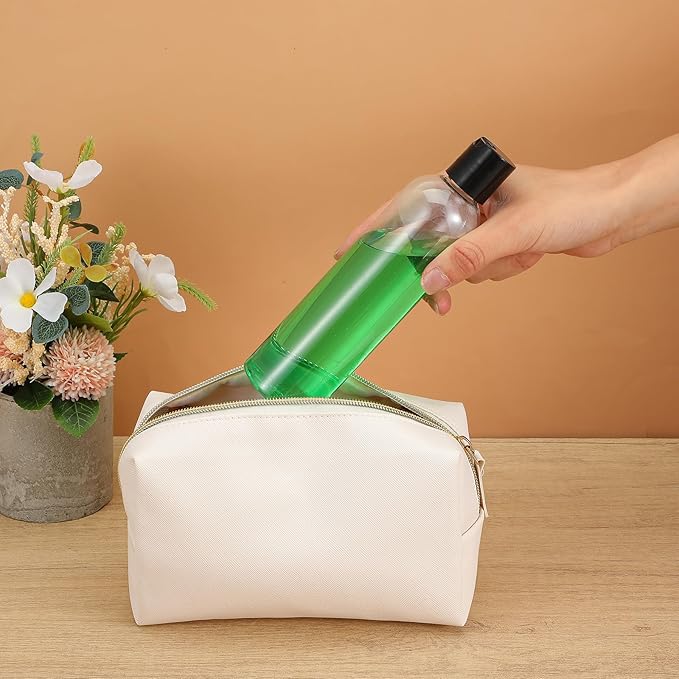 24 Pieces Plastic Empty Bottles Clear Squeeze Travel Containers with Black Disc Cap Refillable Shampoo Travel Bottles for Toiletries Lotion Container for Body Soap Cream(8 oz)