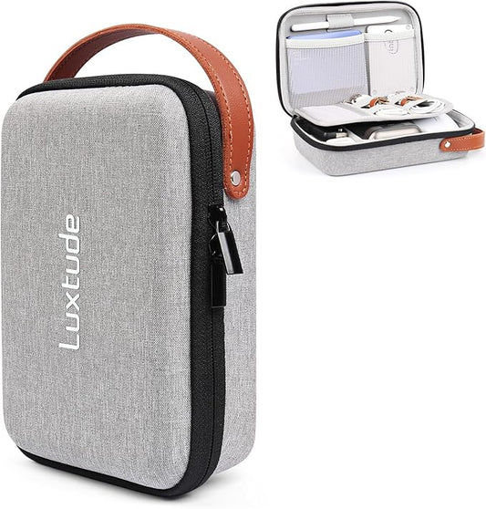 Luxtude Electronics Organizer Travel Case, Tech Organizers Travel Case, Hard Charger Organizers, Portable Cable Organizer, Travel Essentials for Charger/Mouse/Cash/Card/Pen, Tech Gifts