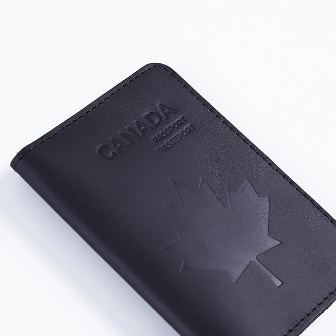 INCARNE Passport Cover - Travel Passport Wallet - Leather Passport Holder for Men Women Family with Card Slots & Note Compartmen - Sleeve Protector - Genuine Leather - Vintage Black